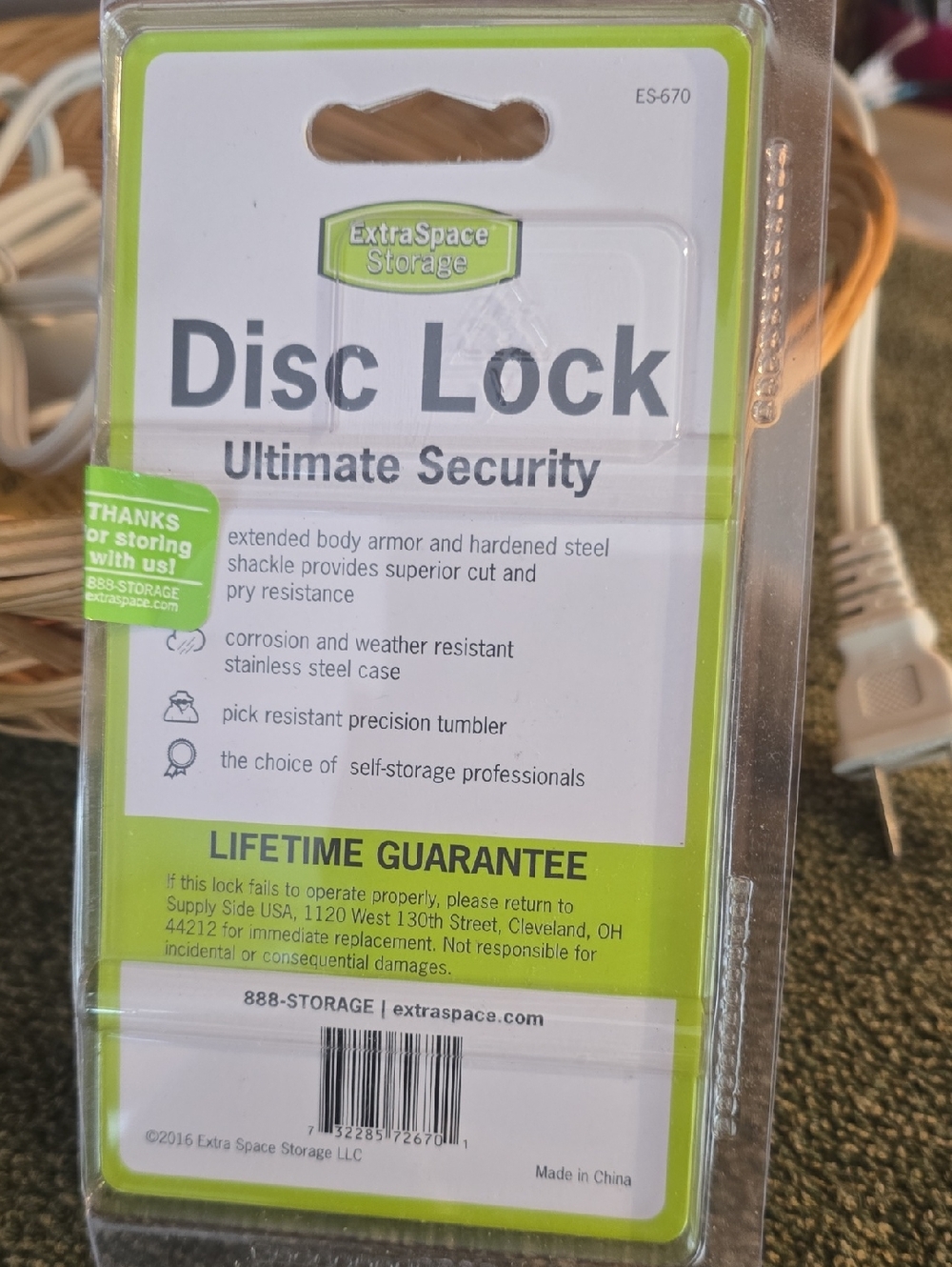 Disc Padlock - Silver - Picture 3 of 3